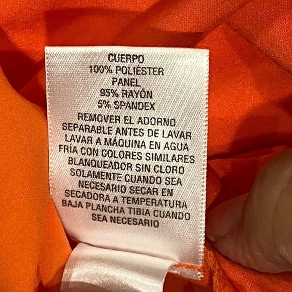 NWT--Thalia Sodi Long Sleeve Orange Blouse Size Large - Picture 10 of 12
